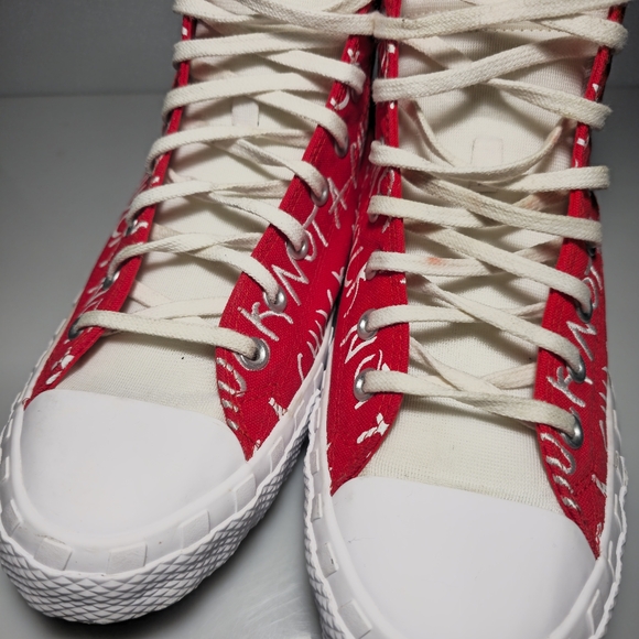 Converse Street UNT1TL3D High Top Red&White Canvas Sneakers 171962C Men's Size12 - Picture 6 of 16
